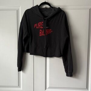 Pure Barre Black Cropped Hoodie